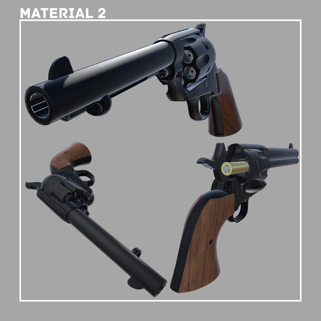 【セール中】バーチャルモデルガン “ピースメーカー”【VRChatアバター向けギミック】