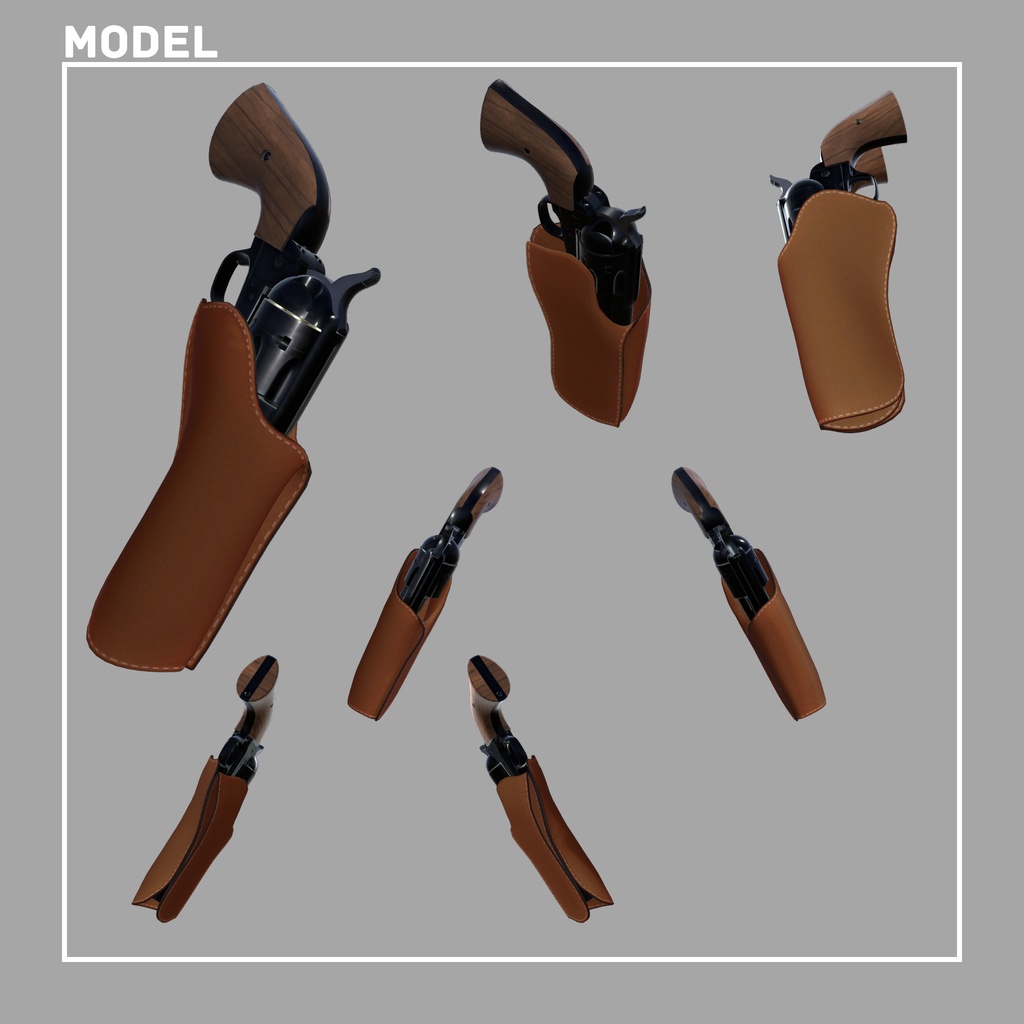 【セール中】バーチャルモデルガン “ピースメーカー”【VRChatアバター向けギミック】