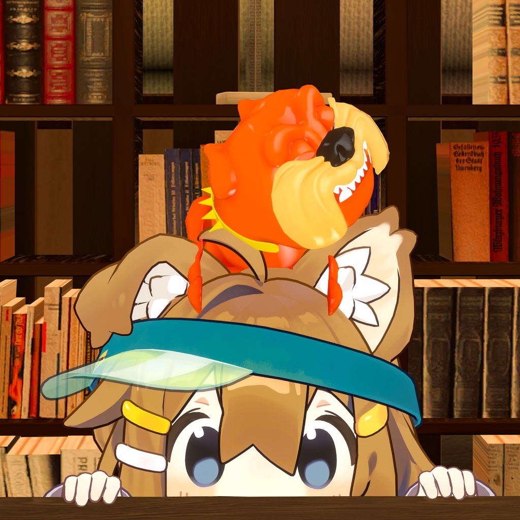 【セール中】ぶいちゃれ!!番犬ガオガオ【VRChat向けギミック付き3Dモデル】