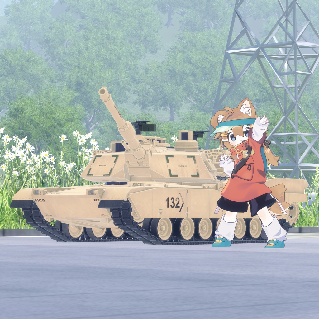 【セール中】ユビークル M1A2エイブラムス【VRChat向けギミック付き戦車モデル】