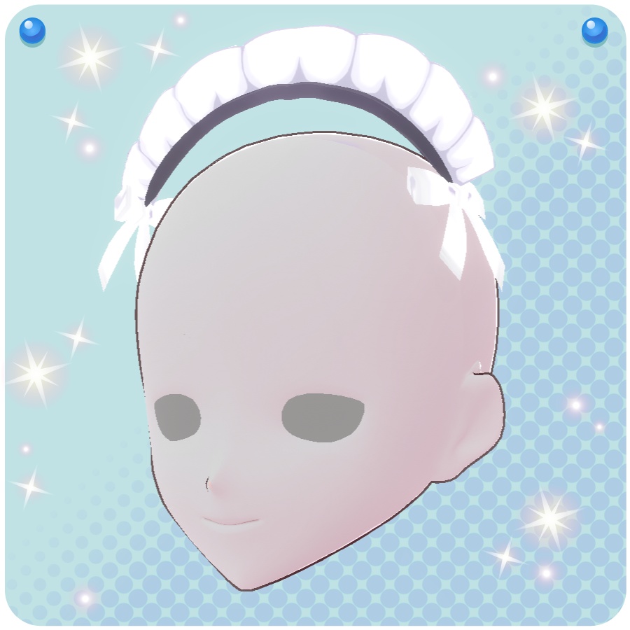 【VRoid用ドレスセット】フリルメイド服(Frilled Maid Outfit)