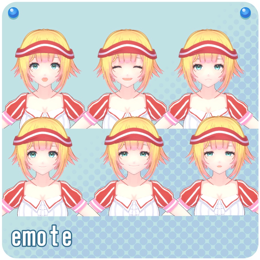 【VroidVRM】アメリカンダイナーウェイトレス4色(diner waitress 4 colors)