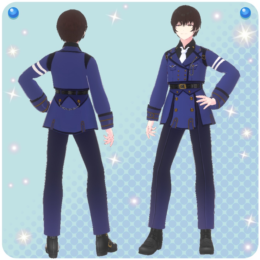 【VroidVRM】軍服風メンズ【Military Style Men's】