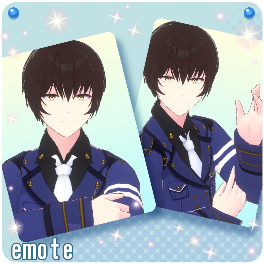 【VRoid用ヘアプリセット】メンズショートヘア(men's short hair)