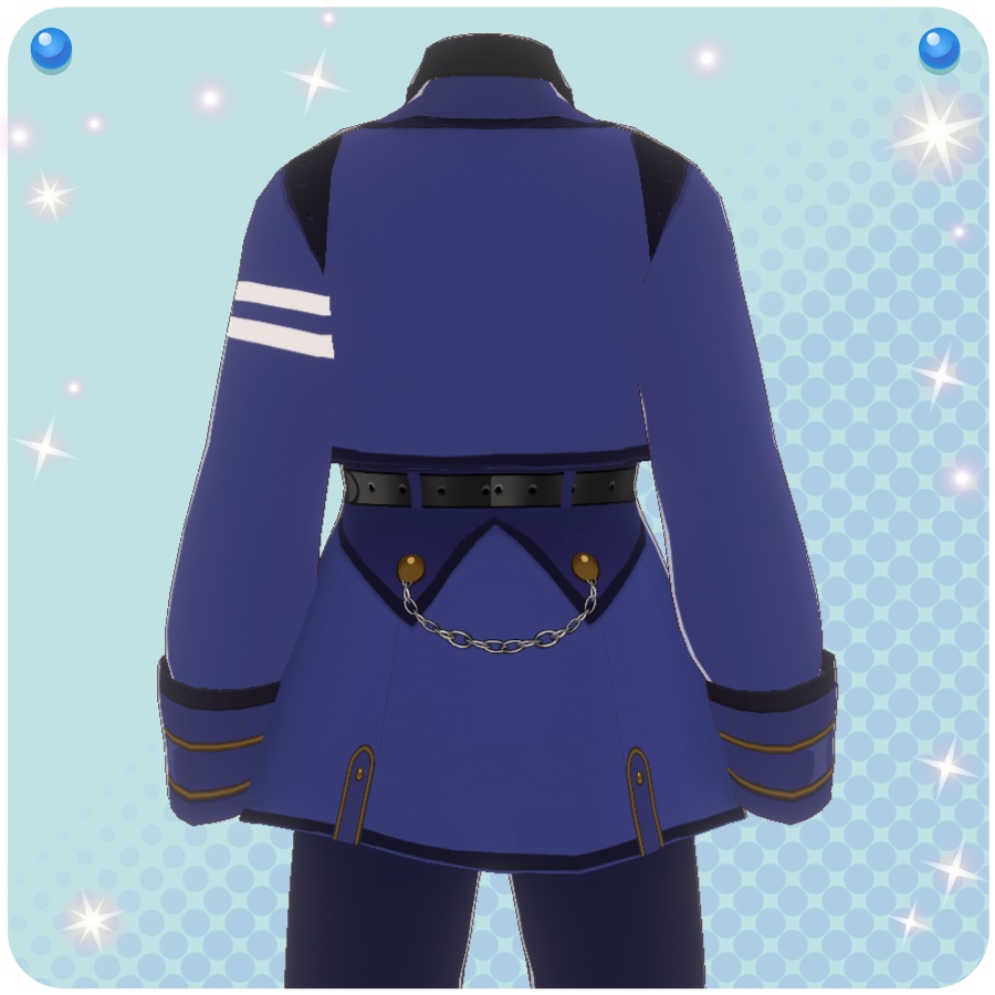 【VRoid用ドレスセット】軍服風メンズ服(Military Style Men's Clothing)