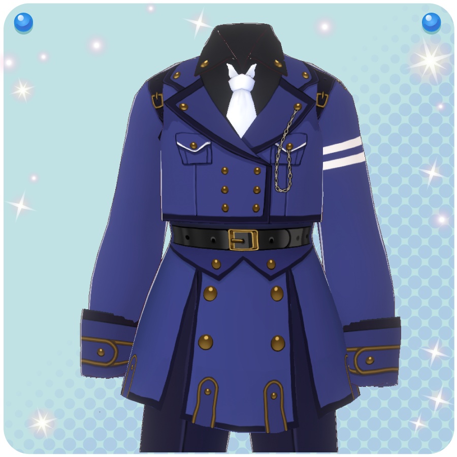 【VRoid用ドレスセット】軍服風メンズ服(Military Style Men's Clothing)