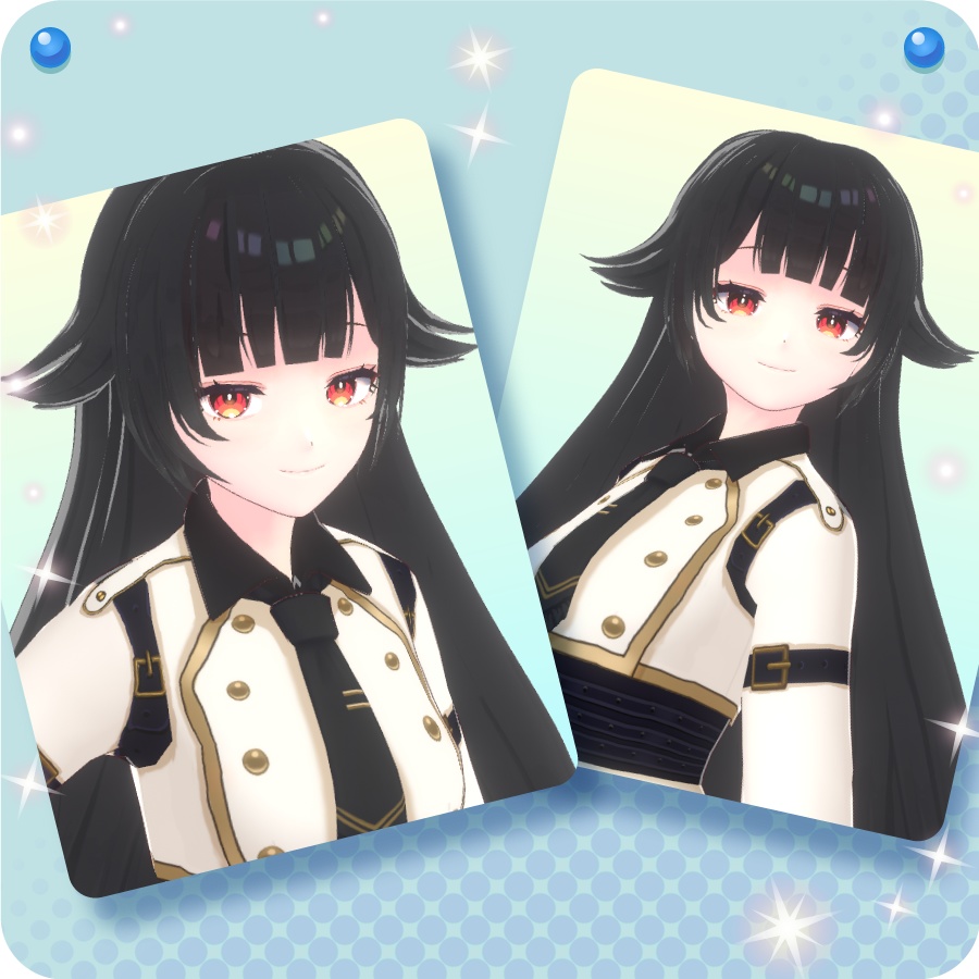 【VroidVRM】ミリタリーワンピース2【Military dress2】