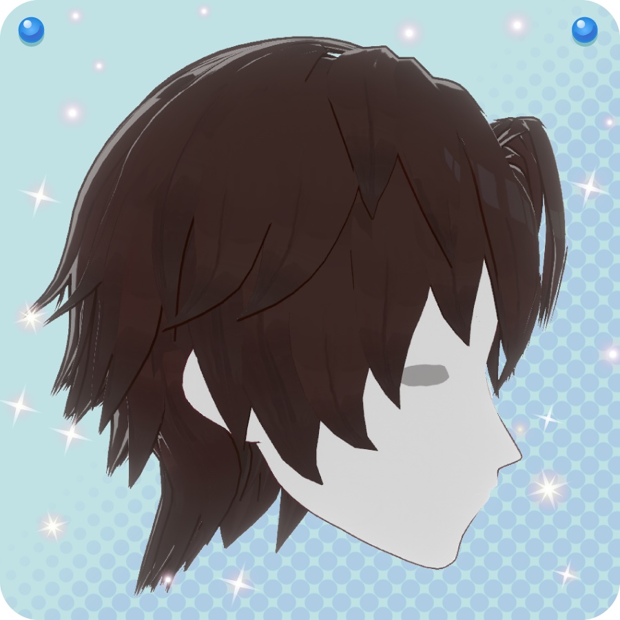 【VRoid用ヘアプリセット】メンズショートヘア2men's short hair2