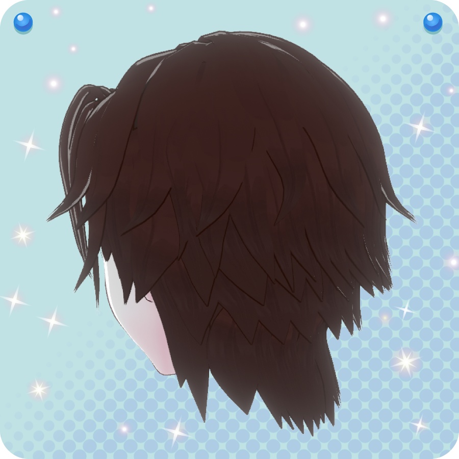 【VRoid用ヘアプリセット】メンズショートヘア2men's short hair2