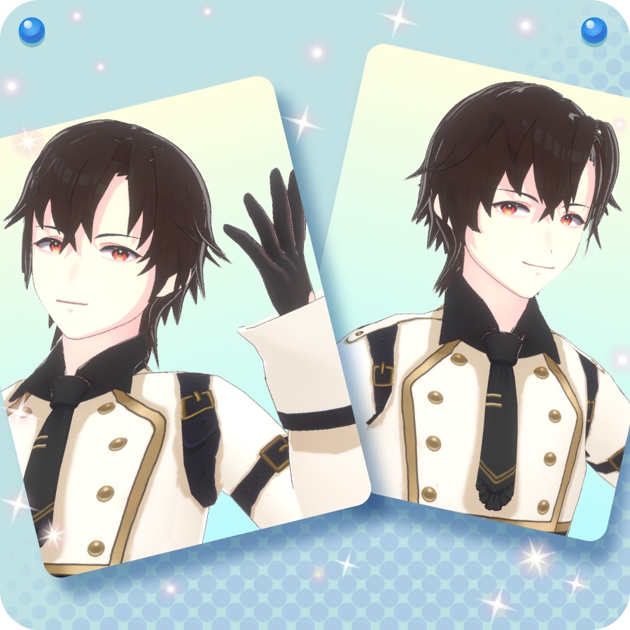 【VRoid用ヘアプリセット】メンズショートヘア2men's short hair2