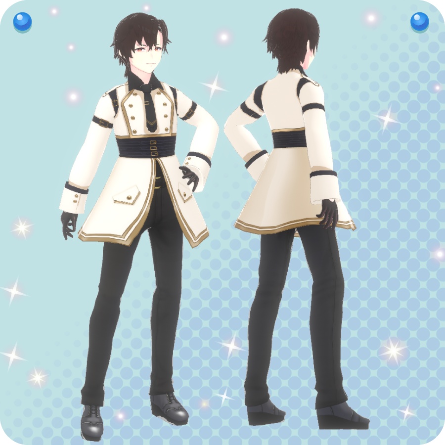 【VRoid用ヘアプリセット】メンズショートヘア2men's short hair2