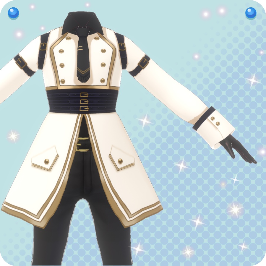 【VRoid用ドレスセット】ミリタリースタイル2Military Style2