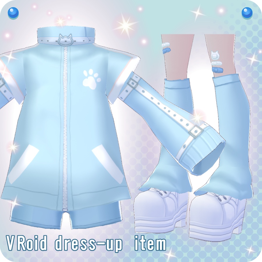 【VRoid用ドレスセット】猫サブカルジャージCat Subculture Jersey