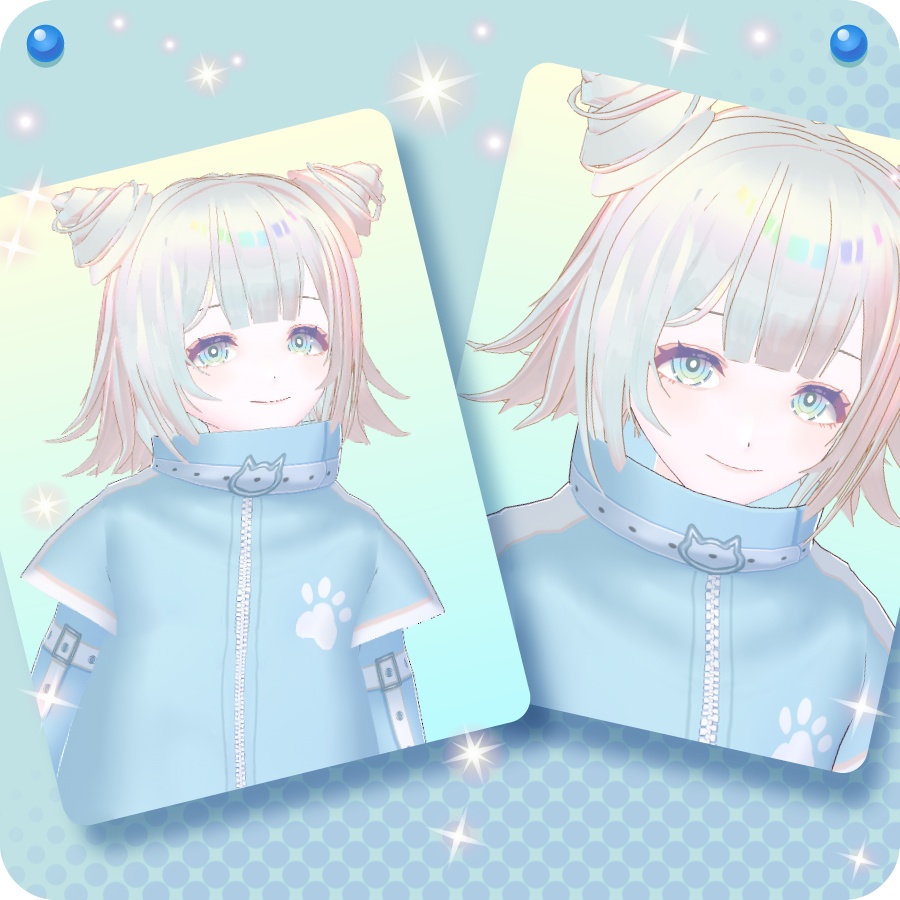 猫耳風お団子ショートヘアshort hair in a bun with cat ears