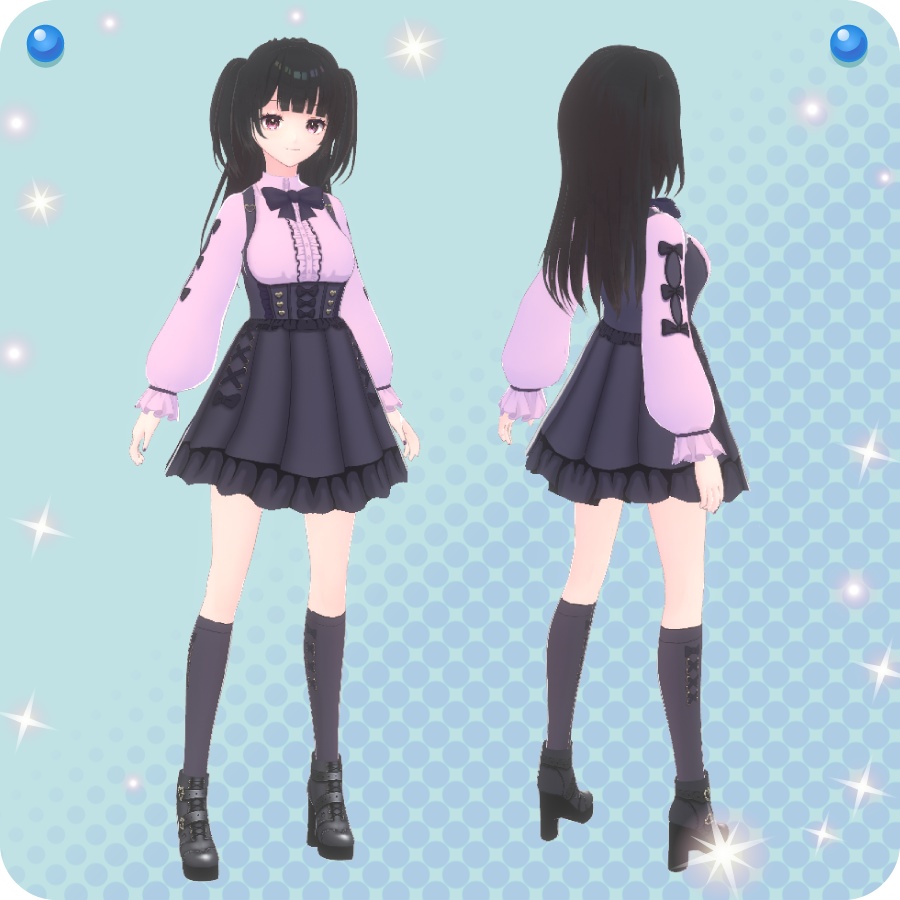 【VroidVRM】長袖地雷系ガールLong Sleeve Mine Girl