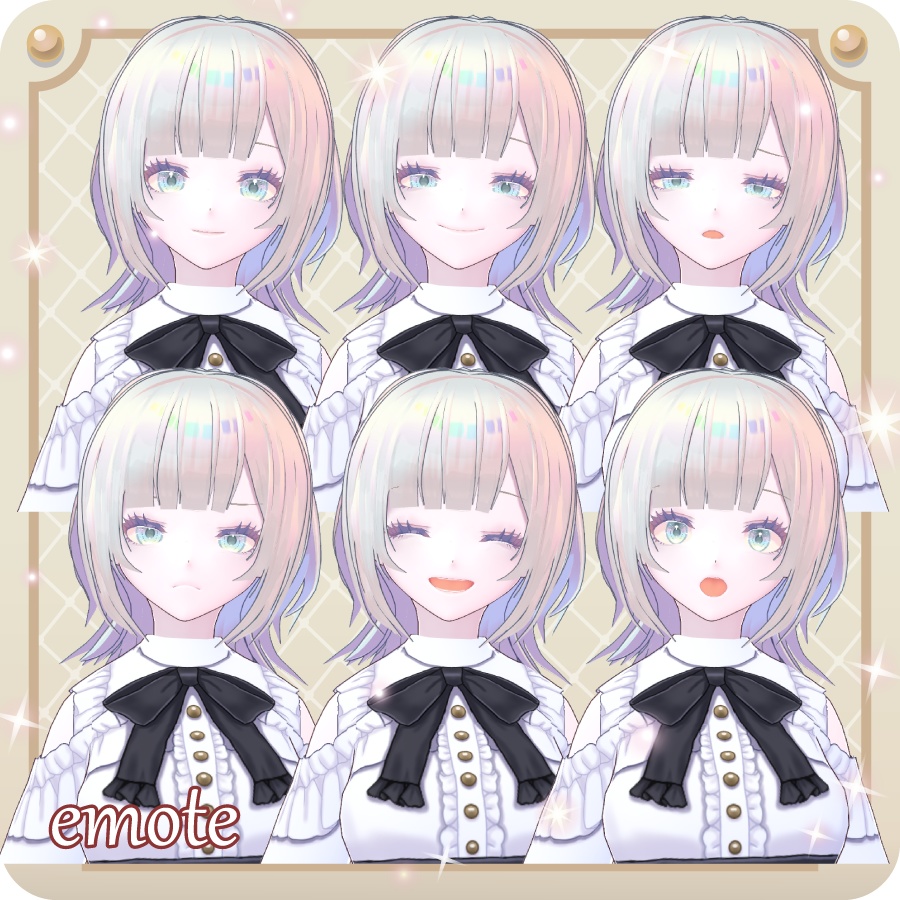 【VroidVRM】ゴシック少女ミルエッタ6色Gothic Girl Miluetta 6 colors