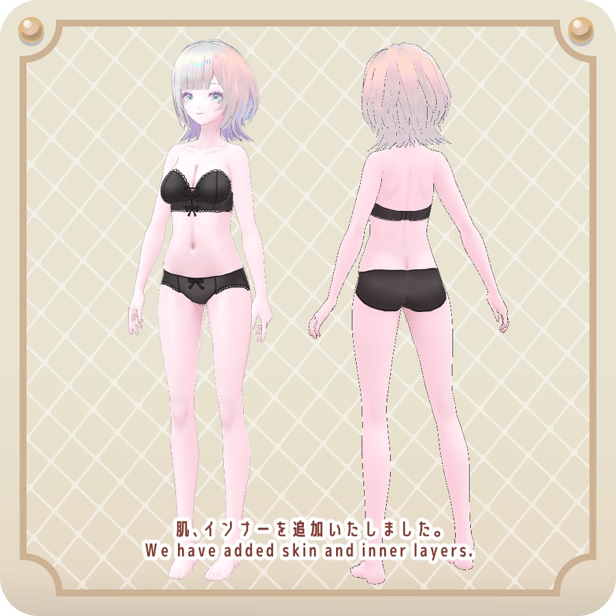 【VroidVRM】ゴシック少女ミルエッタ6色Gothic Girl Miluetta 6 colors