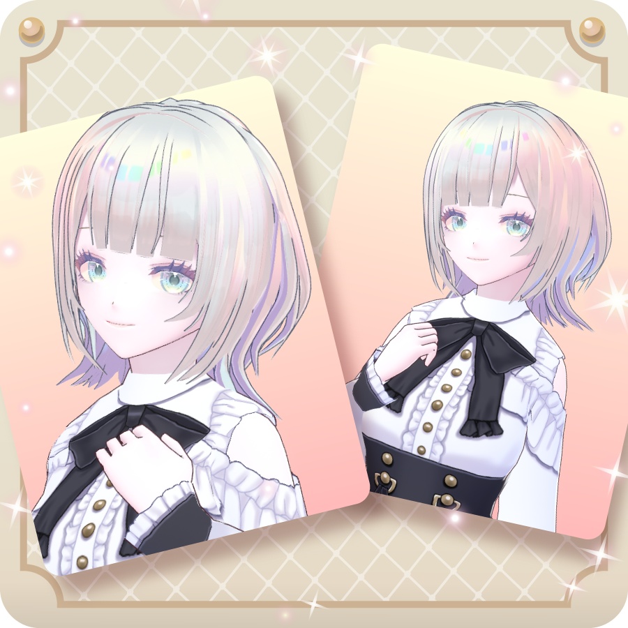 【VroidVRM】ゴシック少女ミルエッタ6色Gothic Girl Miluetta 6 colors