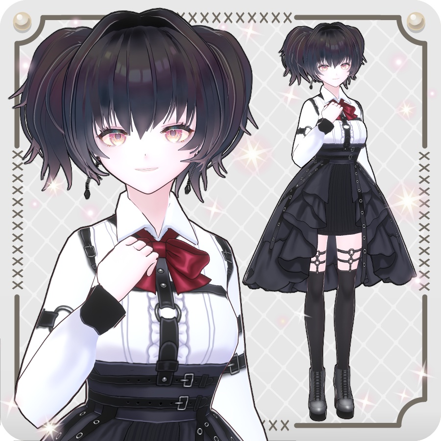 【vroidVRMキャラモデル】エリリカ(6色)Eririka (6 colors)