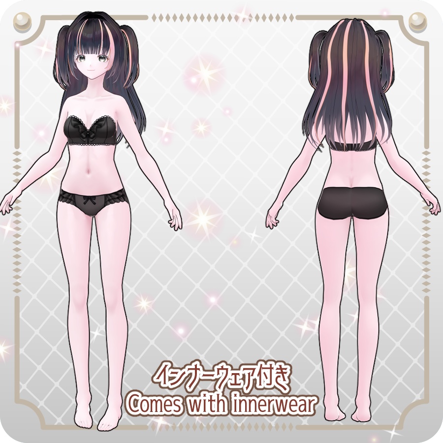 【vroidVRMキャラモデル】ららみ(6色)Lalamy (6 colors)