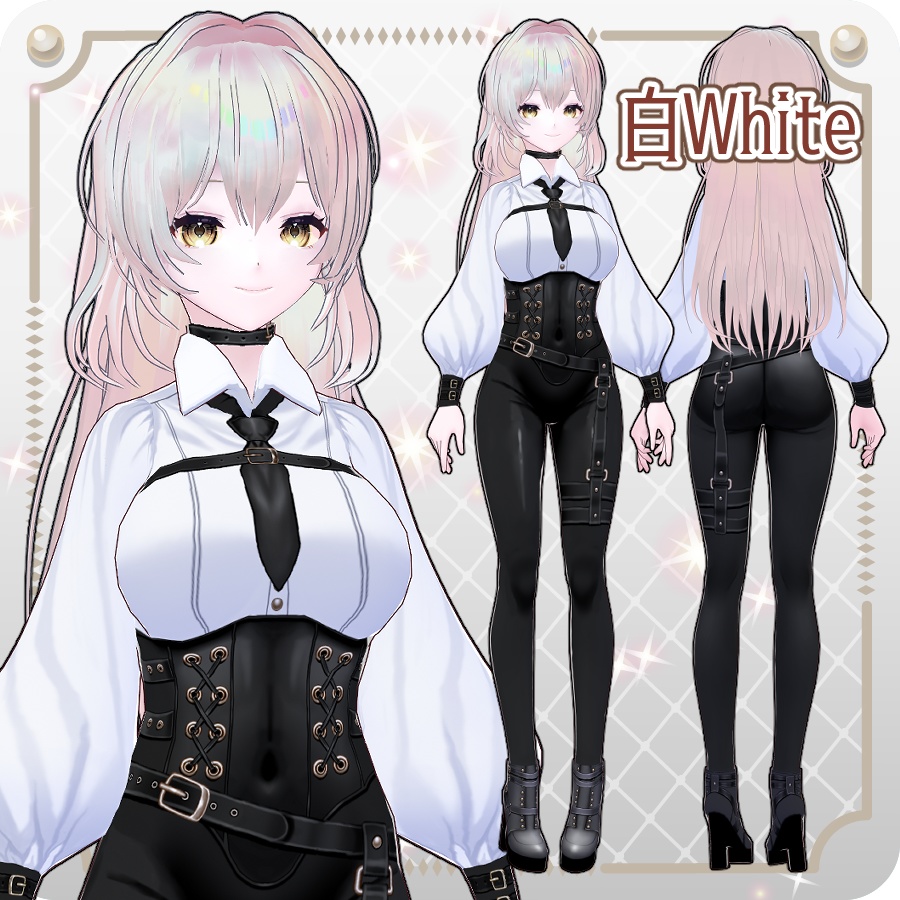 【vroidVRMキャラモデル】リリューヌ6色Rilune 6 Colors