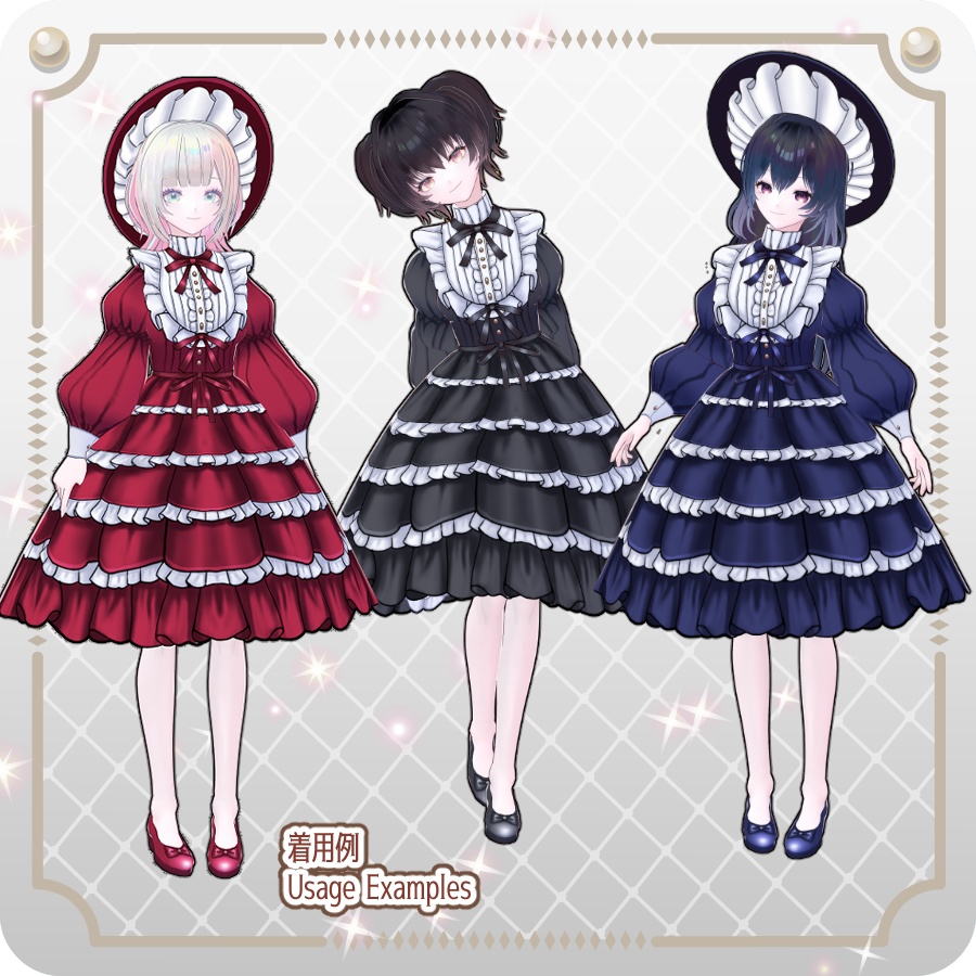 【VRoid Dress Set】ドールドレス8色Doll Dress 8 Colors