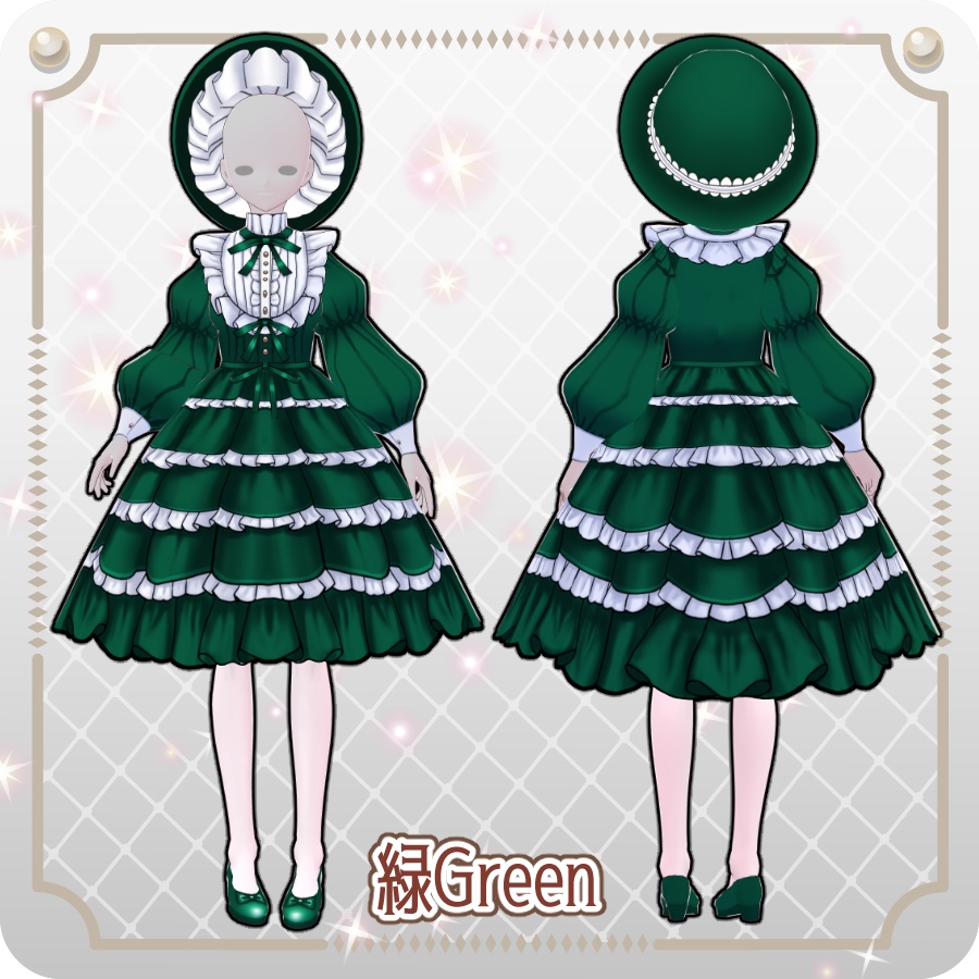 【VRoid Dress Set】ドールドレス8色Doll Dress 8 Colors