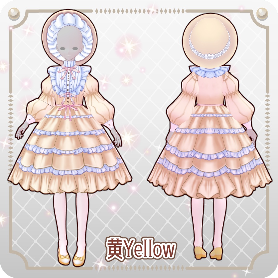 【VRoid Dress Set】ドールドレス ライトカラー8色Doll Dress Light Colors 8 Colors