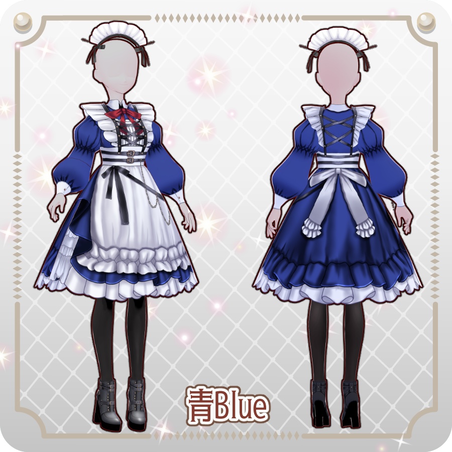 【VRoid Dress Set】タクティカルメイド6色Tactical Maid 6 Colors