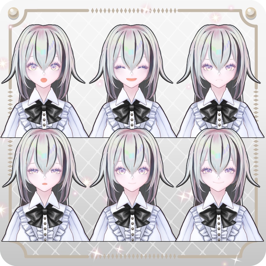 【vroidVRMキャラモデル】ミオネリア6色Mioneria 6 Colors