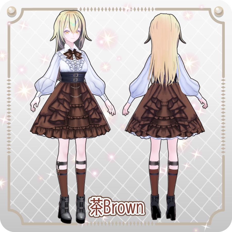 【vroidVRMキャラモデル】ミオネリア6色Mioneria 6 Colors