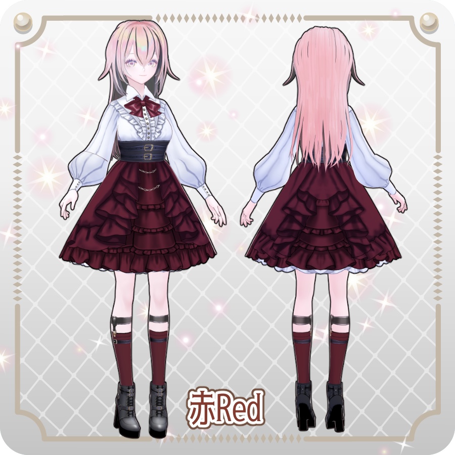 【vroidVRMキャラモデル】ミオネリア6色Mioneria 6 Colors