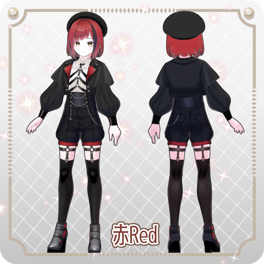 【vroidVRMキャラモデル】ベルフィート6色Belfeet 6 Colors