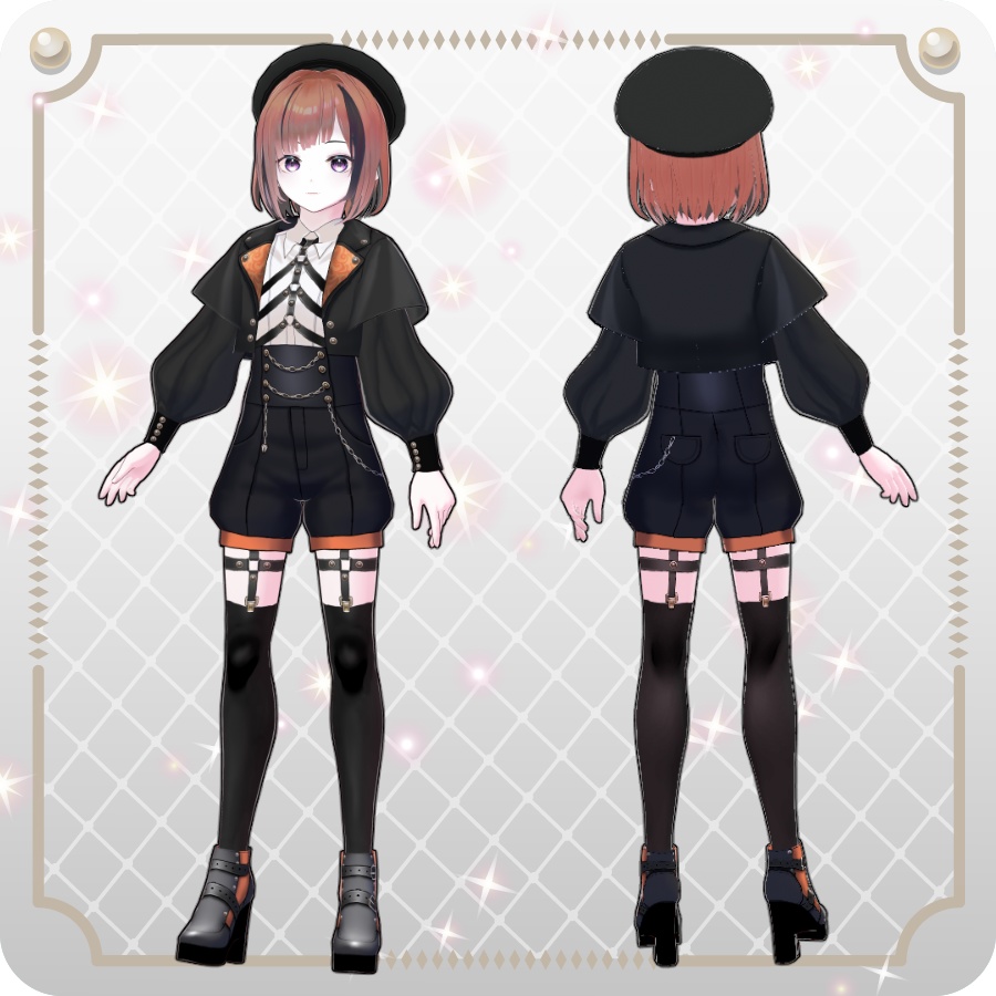 【vroidVRMキャラモデル】ベルフィート6色Belfeet 6 Colors