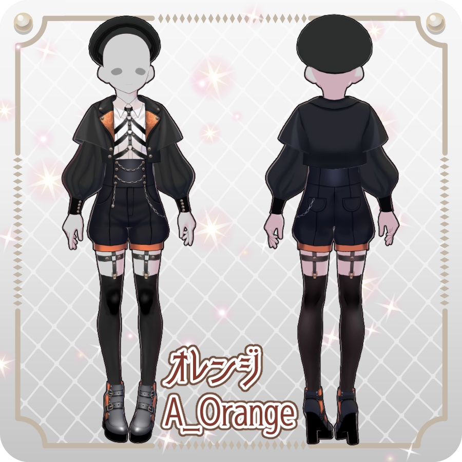 【VRoid Dress Set】皇子系ロリィタコートパンツ12色Prince-Style Lolita Coat Pants in 12 Colors