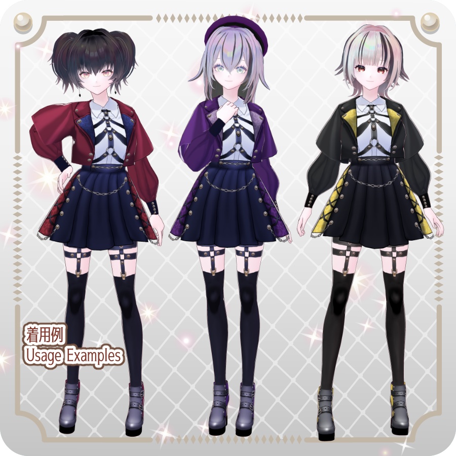 【VRoid Dress Set】コートゴシックロリィタ12色Coat Gothic Lolita 12 Colors