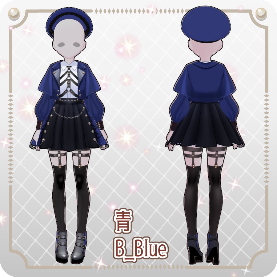 【VRoid Dress Set】コートゴシックロリィタ12色Coat Gothic Lolita 12 Colors
