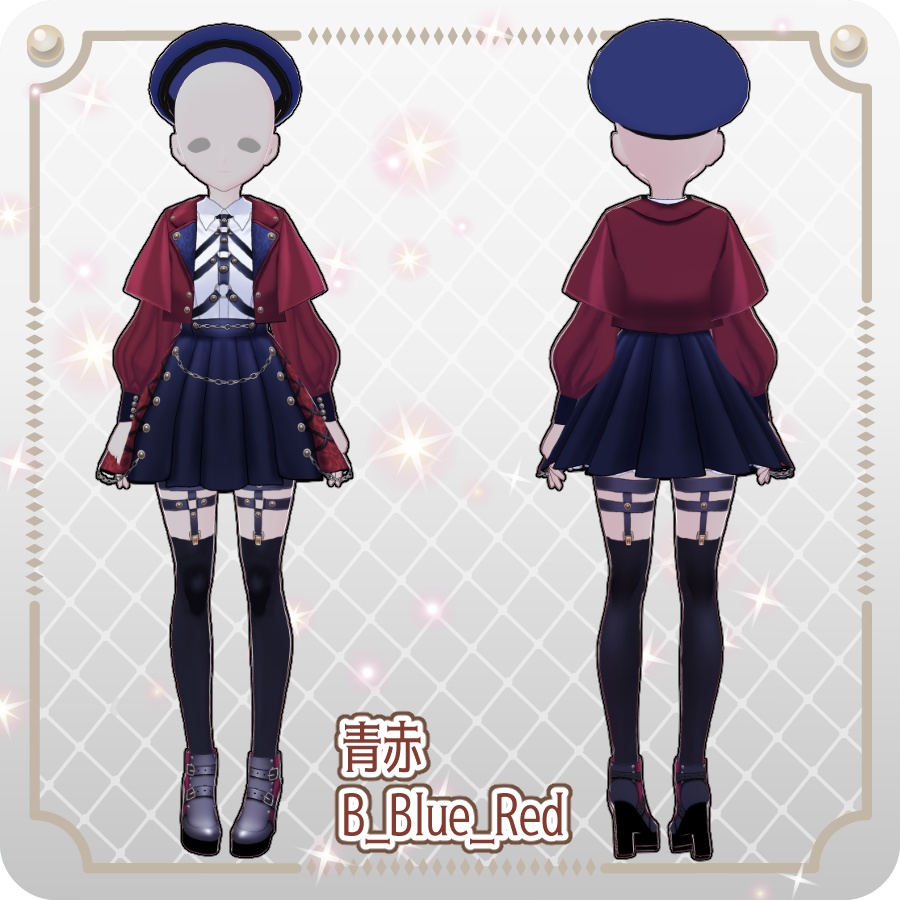 【VRoid Dress Set】コートゴシックロリィタ12色Coat Gothic Lolita 12 Colors