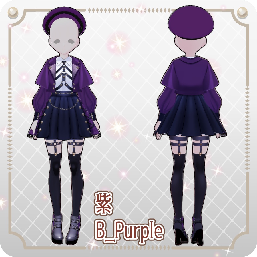 【VRoid Dress Set】コートゴシックロリィタ12色Coat Gothic Lolita 12 Colors