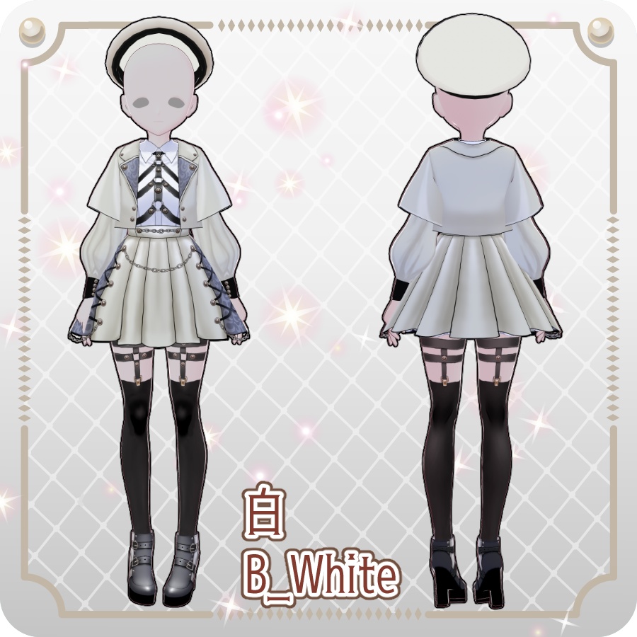 【VRoid Dress Set】コートゴシックロリィタ12色Coat Gothic Lolita 12 Colors