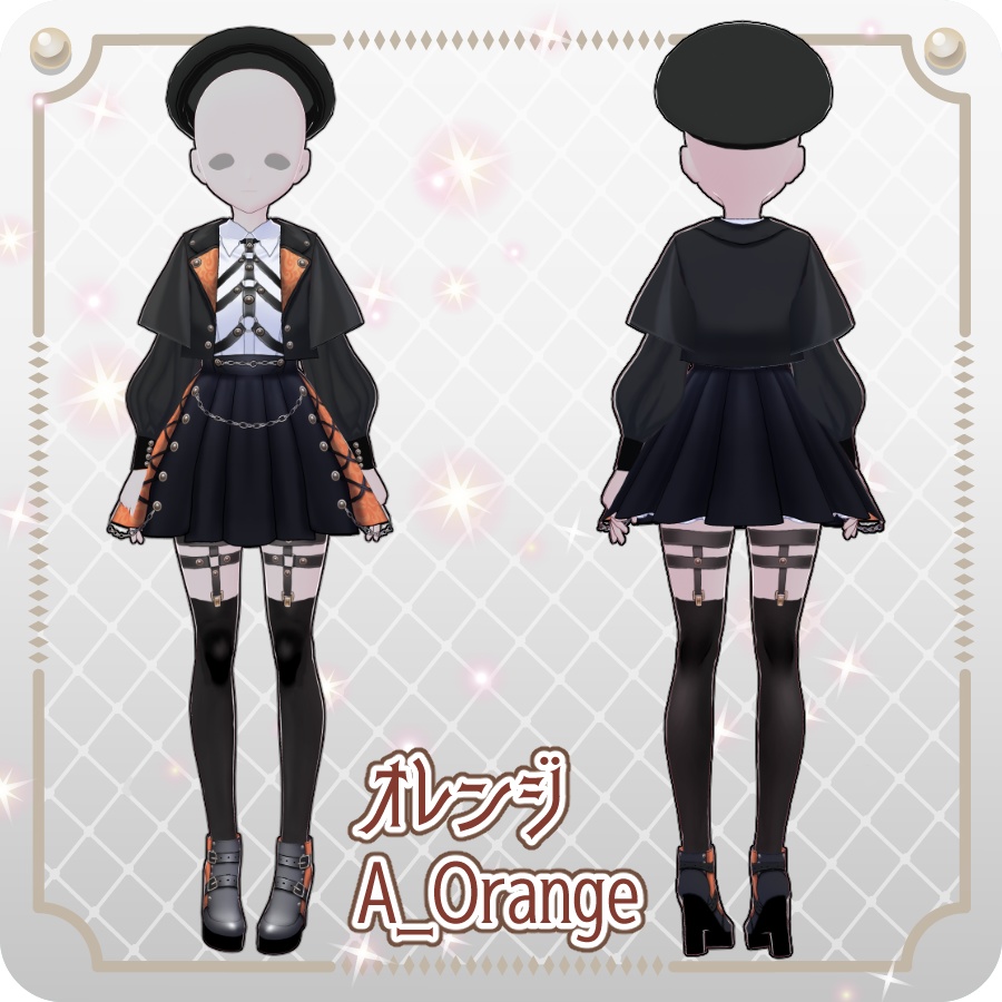 【VRoid Dress Set】コートゴシックロリィタ12色Coat Gothic Lolita 12 Colors