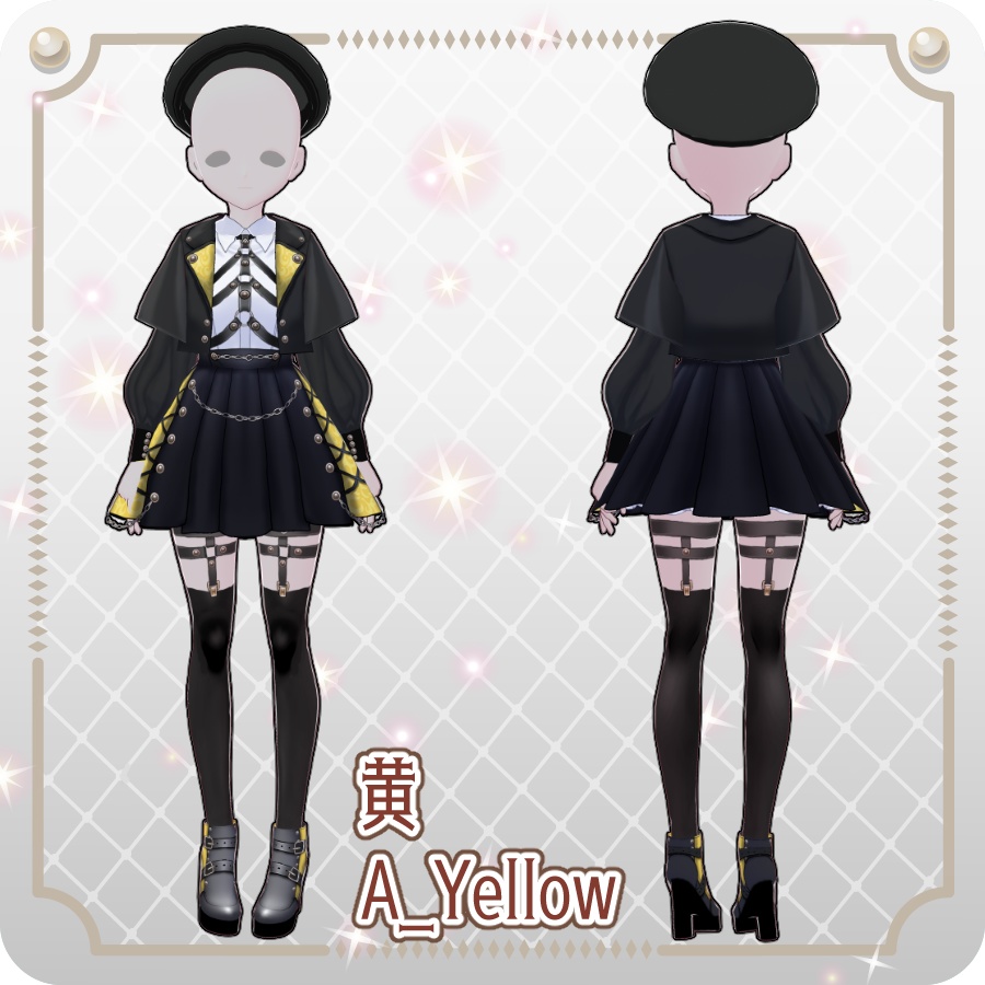 【VRoid Dress Set】コートゴシックロリィタ12色Coat Gothic Lolita 12 Colors