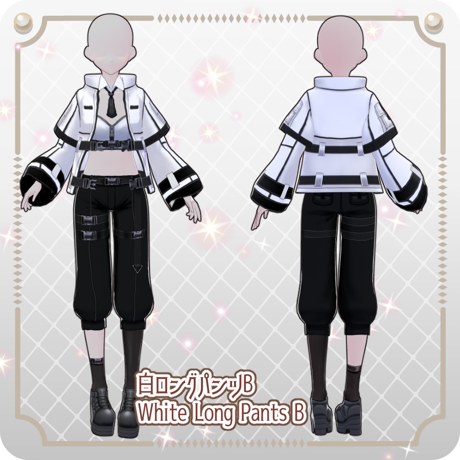 【VRoid Dress Set】サイバーパンクスタイルセット6色Cyberpunk Style Set (6 Colors)