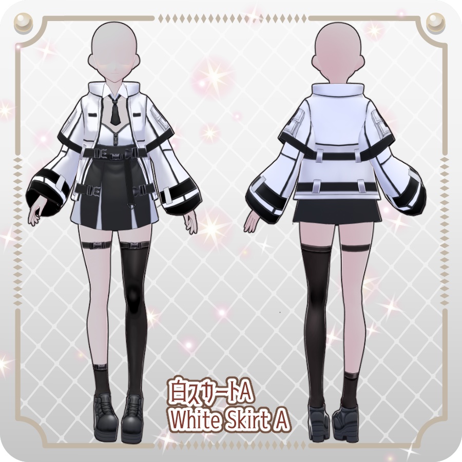 【VRoid Dress Set】サイバーパンクスタイルセット6色Cyberpunk Style Set (6 Colors)