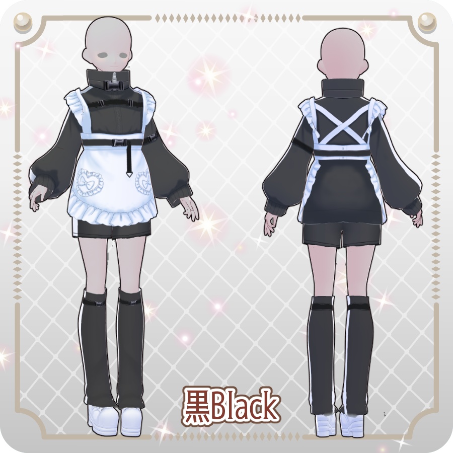 【VRoid Dress Set】メイドジャージ6色Maid Jersey (6 Colors)