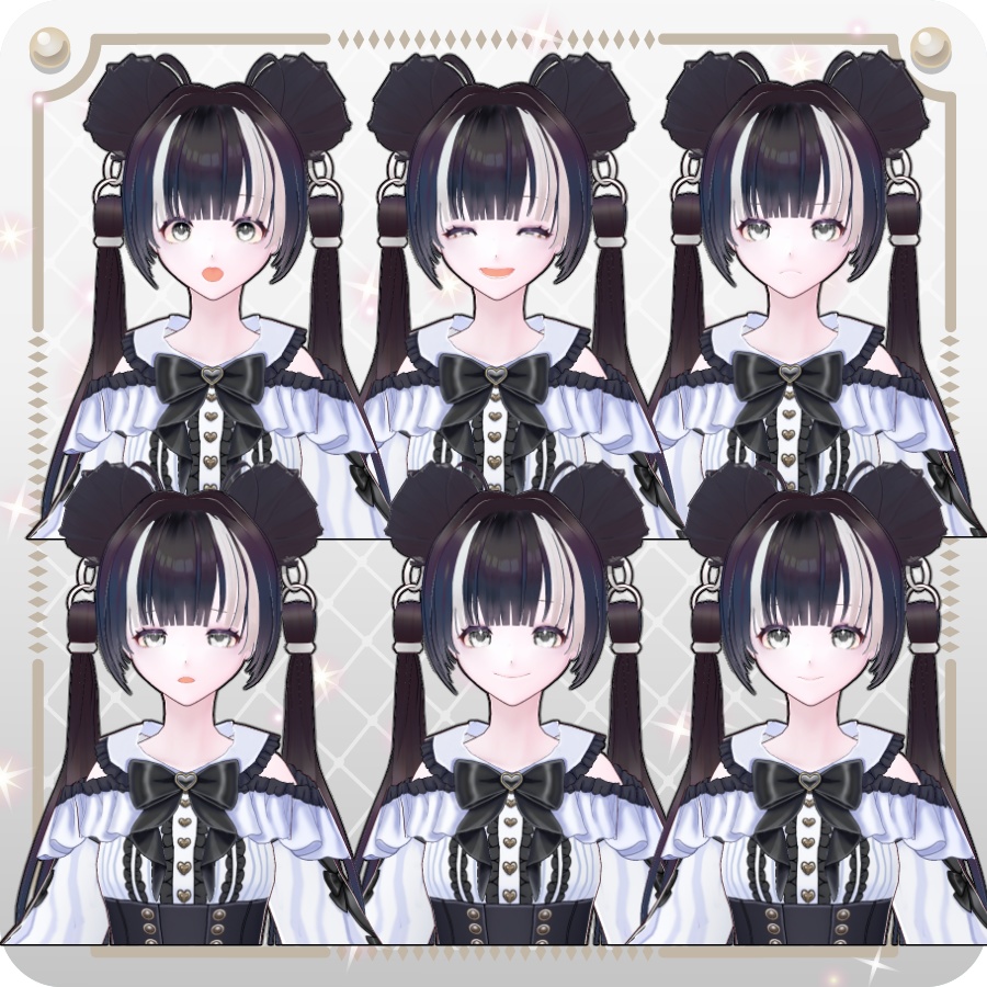 【vroidVRMキャラモデル】ふりる6色Frill in 6 Colors