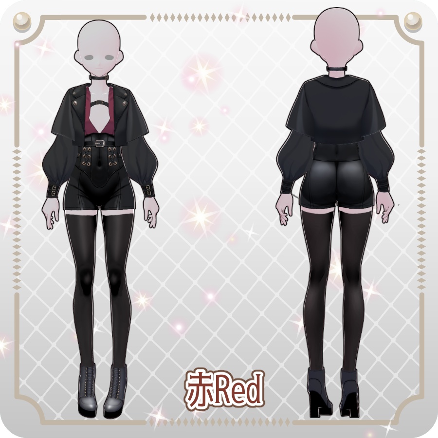 【VRoid Dress Set】ゴシックセクシースタイル6色Gothic Sexy Style: 6 Colors