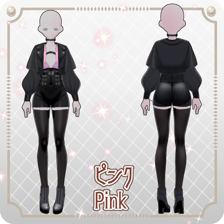 【VRoid Dress Set】ゴシックセクシースタイル6色Gothic Sexy Style: 6 Colors