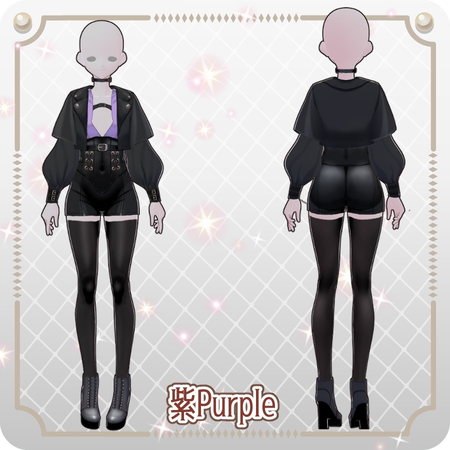 【VRoid Dress Set】ゴシックセクシースタイル6色Gothic Sexy Style: 6 Colors