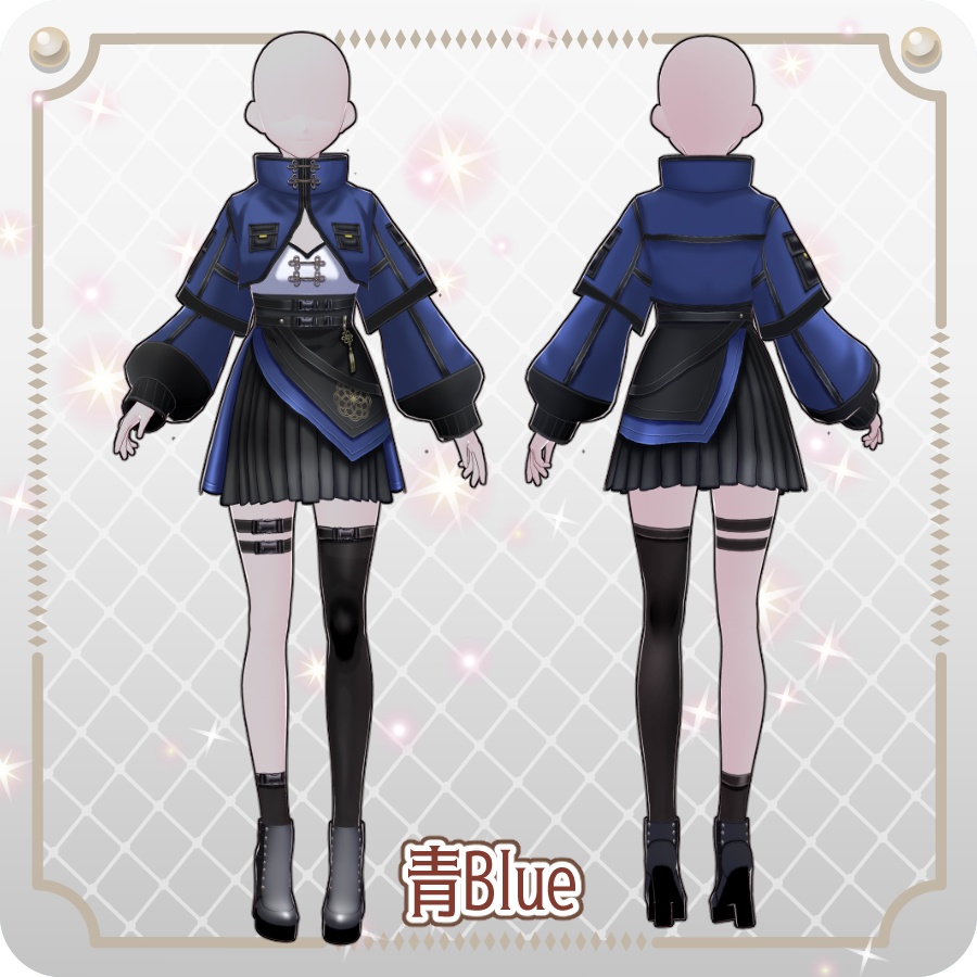 【VRoid Dress Set】ネオチャイナ スカート6色 Neo China Skirt (6 Colors)